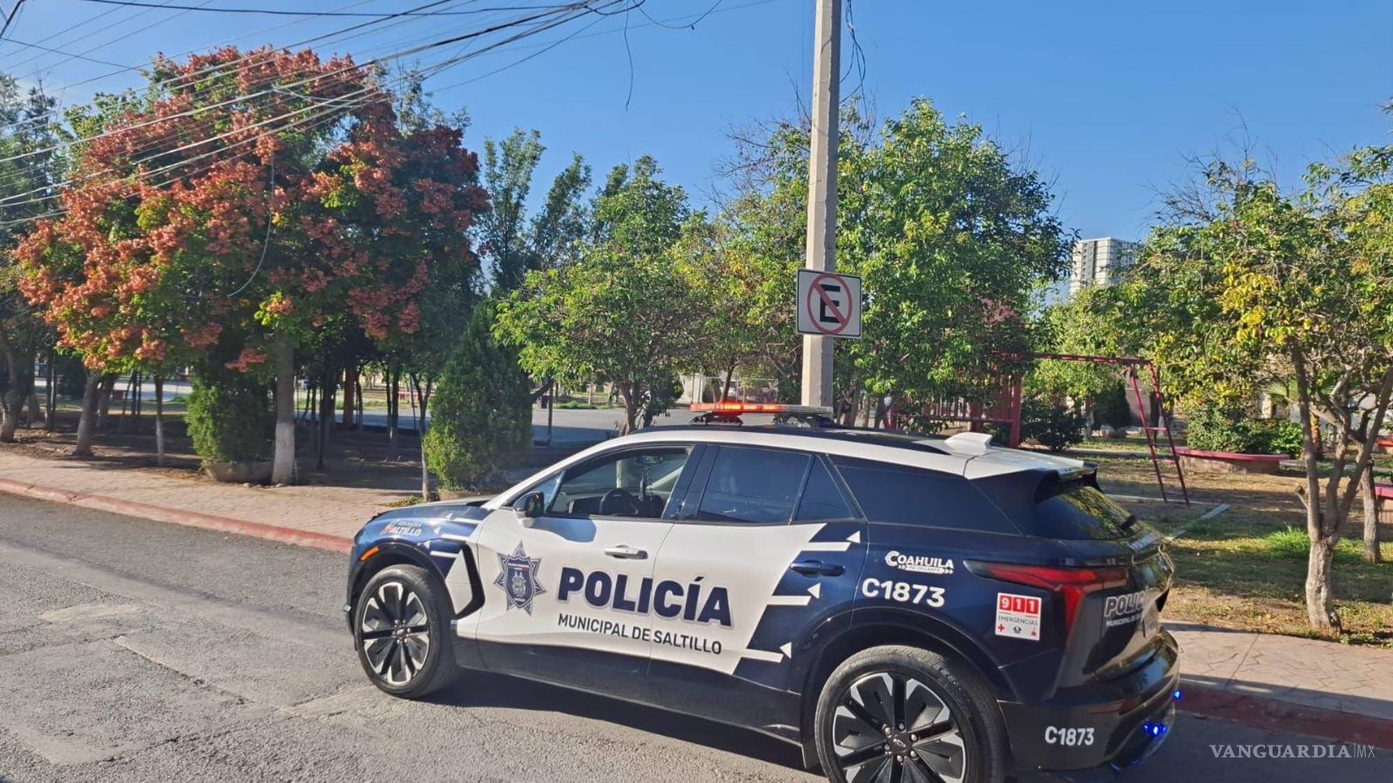 $!Elementos de la Policía de Saltillo acudieron a la zona ante la petición de los ciudadanos.
