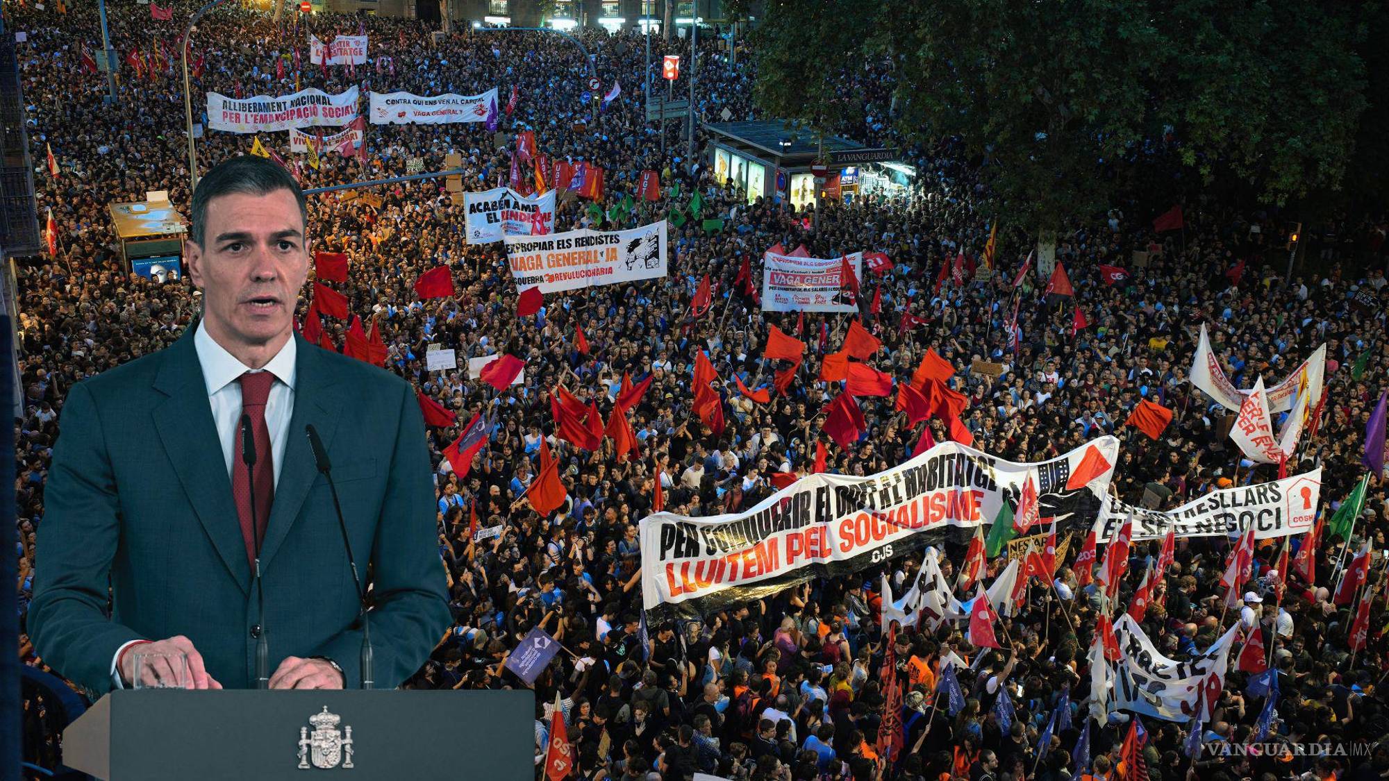 $!El presidente de España convocó a elecciones anticipadas tras las masivas manifestaciones sociales en Madrid o Barcelona por la crisis de vivienda.