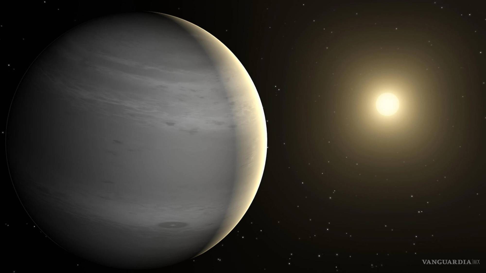 $!Concepción artística de TOI-5882 b, un exoplaneta gigante gaseoso que orbita una estrella de tipo G. Su masa es de 22.01 veces la de Júpiter. Su descubrimiento se anunció en 2025.