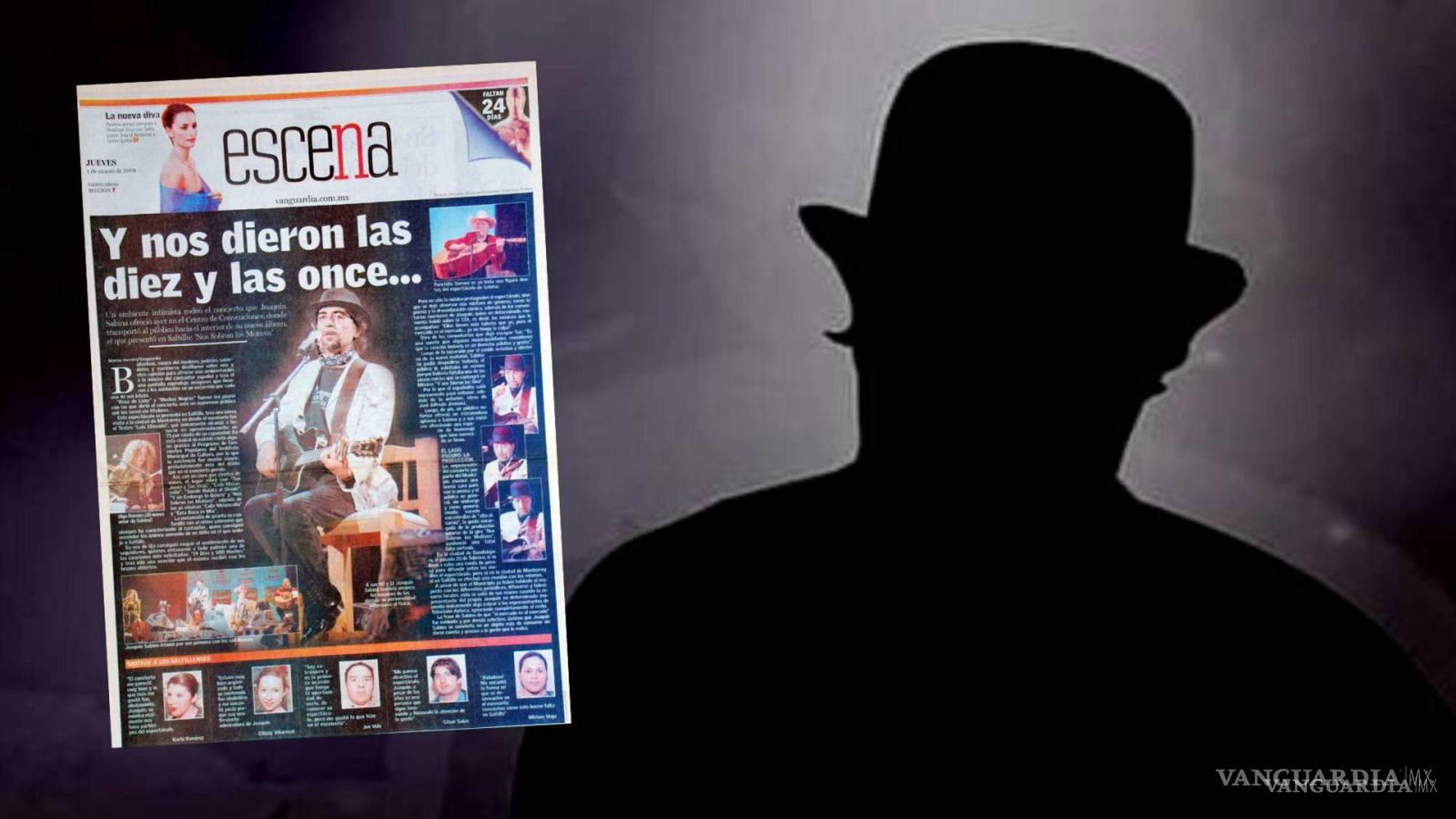 $!Joaquín Sabina se presentó ante unos tres mil asistentes en el Centro de Convenciones de Saltillo en el 2001, todos ellos con entradas gratuitas.