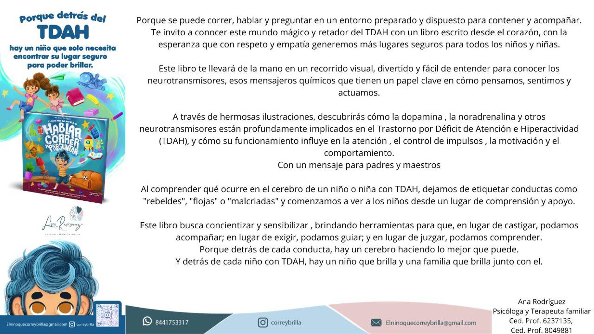 $!Psicóloga de Saltillo publica un libro para que niños y adultos conozcan lo que es el TDAH