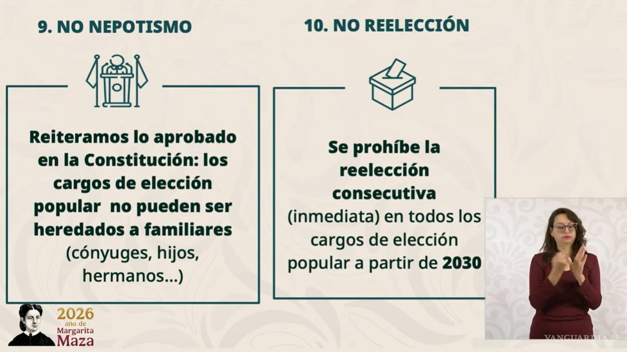$!Presenta Sheinbaum su Reforma Electoral... adiós listas de partidos para plurinominales, se mantienen 500 diputados y 25% menos para elecciones