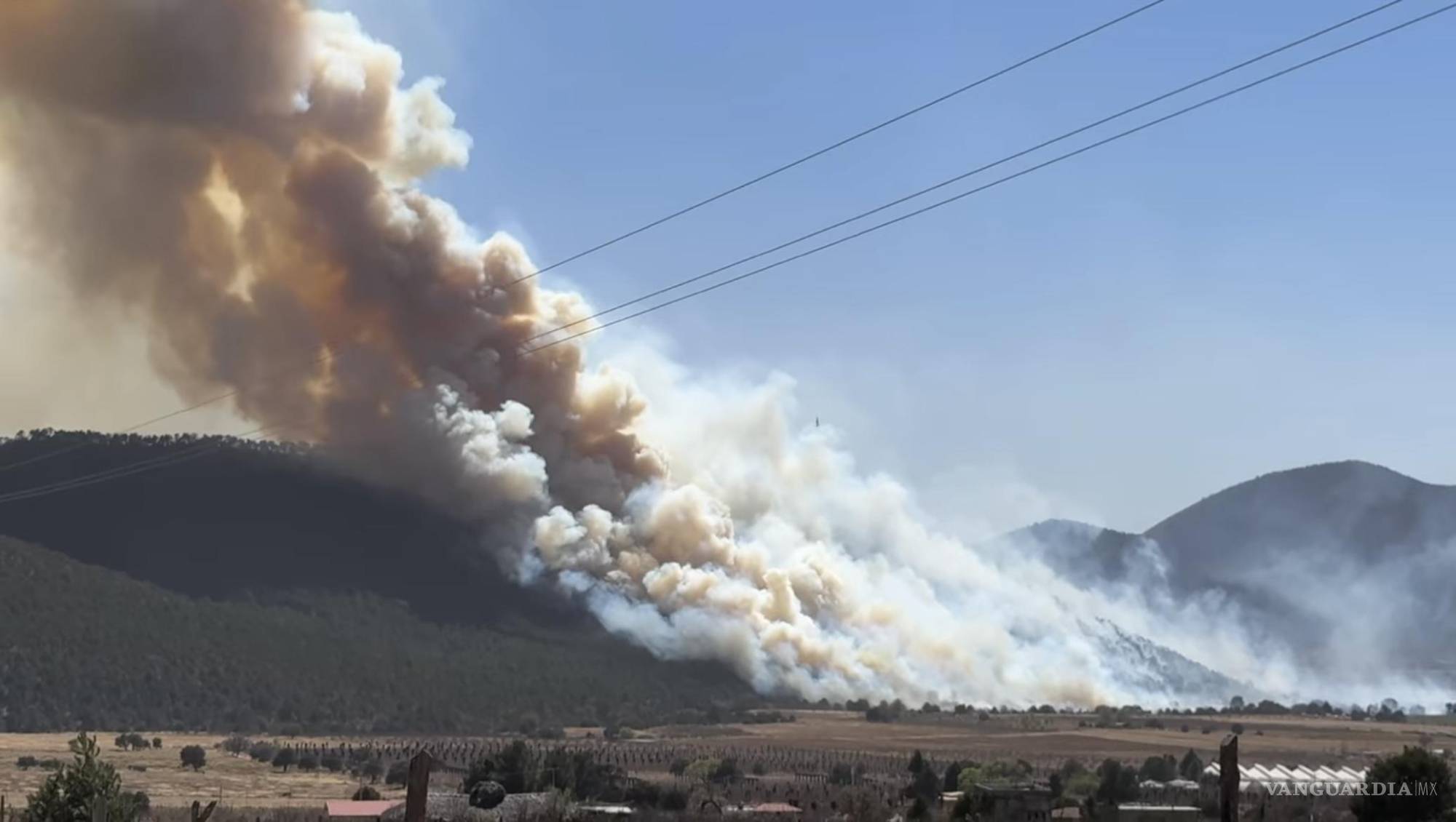 Arde Arteaga: avanzan 30% en control de incendio en El Tunal