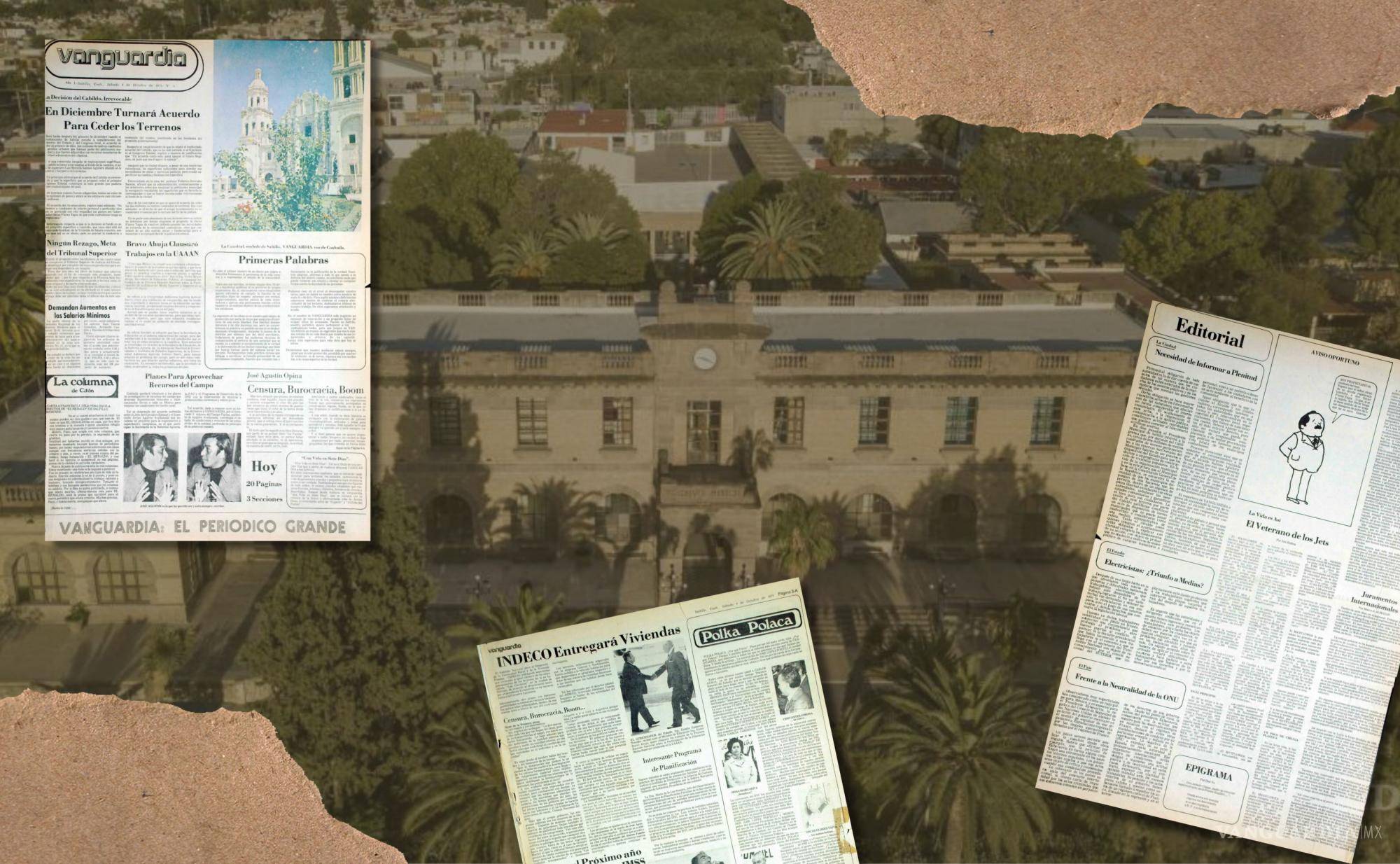 VANGUARDIA, en la hemeroteca del Archivo Municipal de Saltillo desde el año 1975