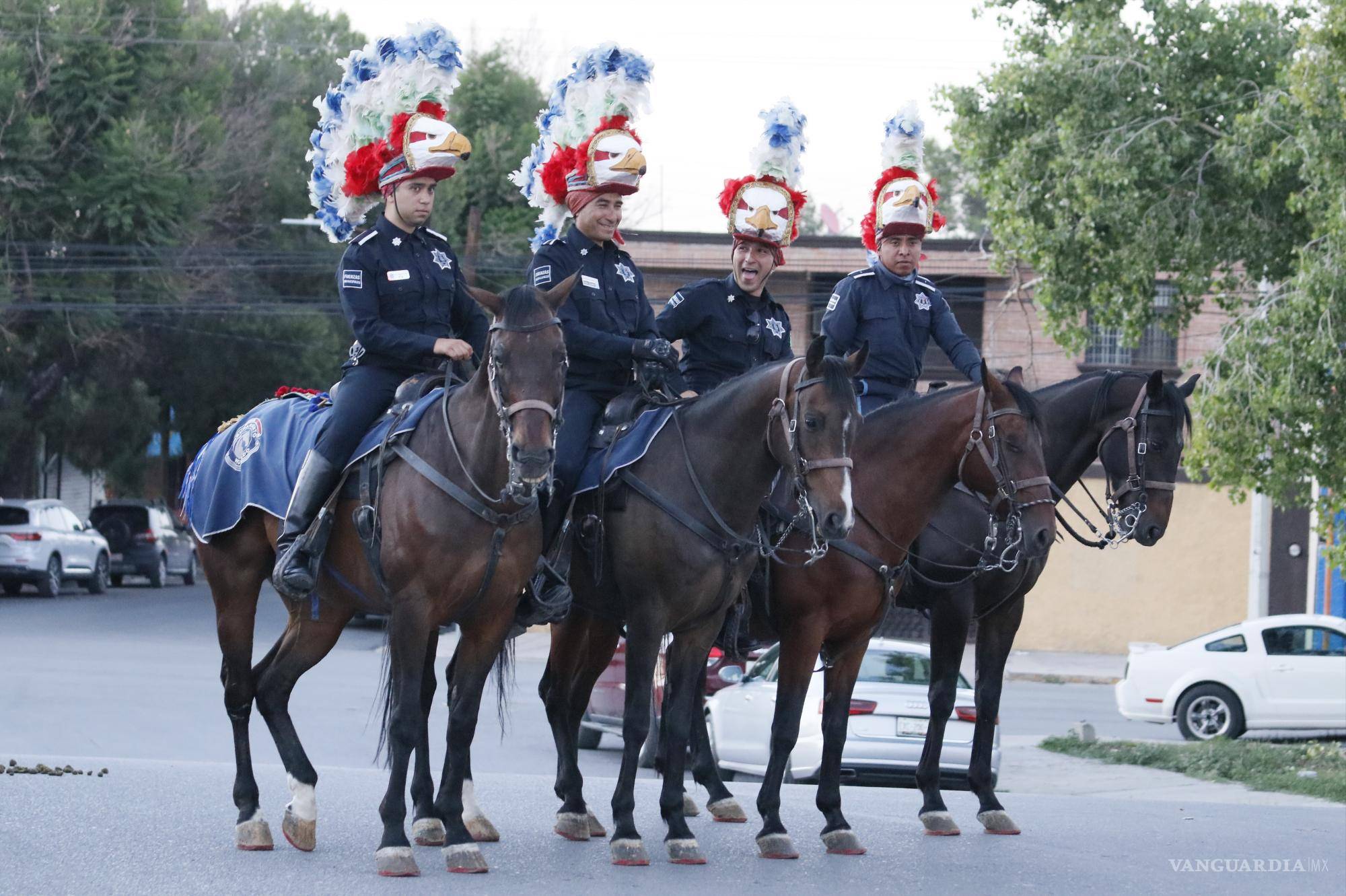 Dino, El Sarapero, Pulque, El Zapalinamé... conoce a los caballos de la Policía Montada de Saltillo