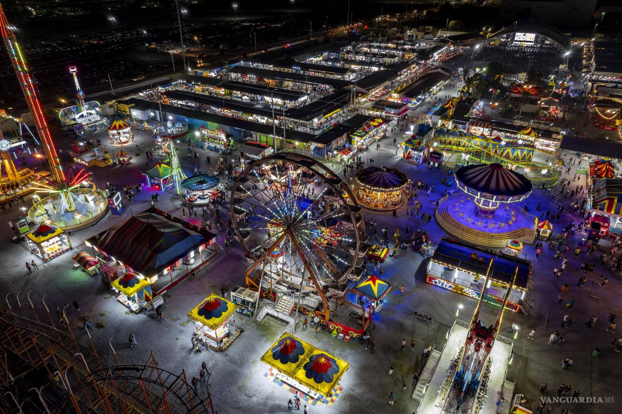 $!Aspectos aéreos de la Feria de Saltillo durante su Inauguración en 2023.