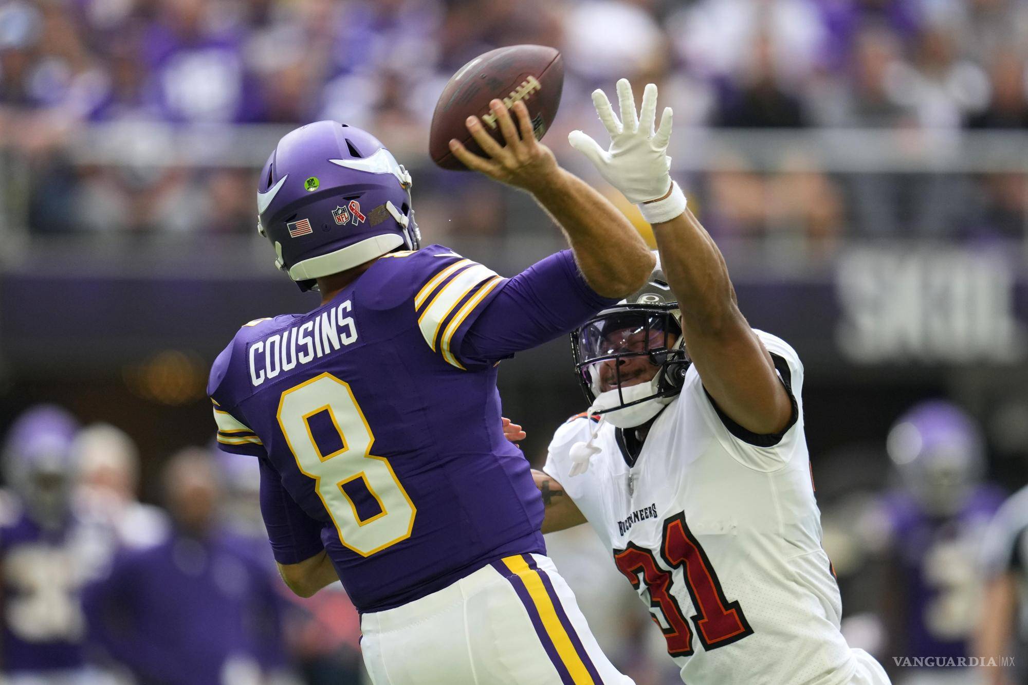 $!Kirk Cousins tuvo un buen rendimiento con los Vikings, pero no fue suficiente para vencer a Tampa Bay la semana pasada.