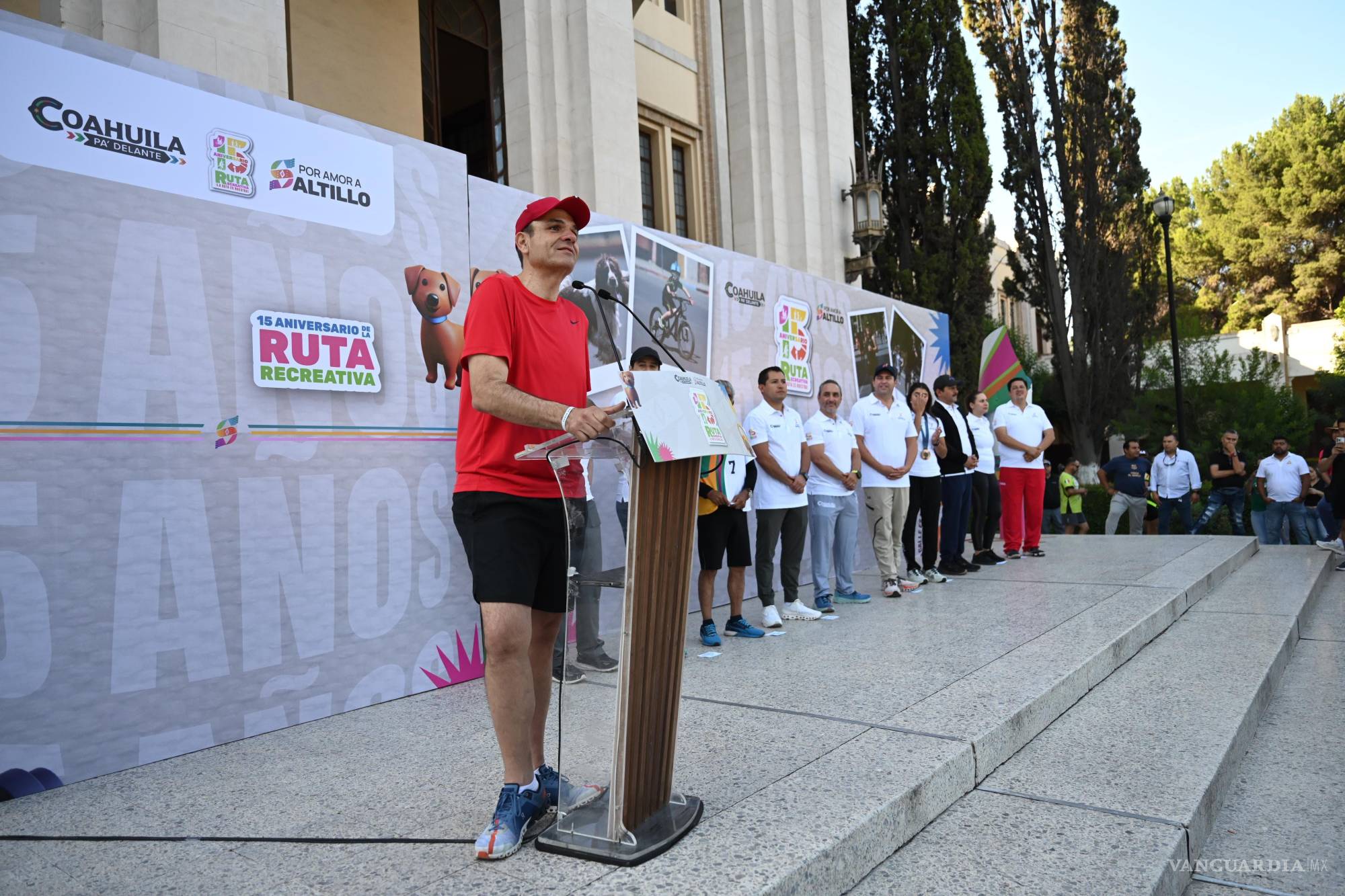 $!Jericó Abramo Masso, creador de la Ruta Recreativa en Saltillo, participó en los festejos.