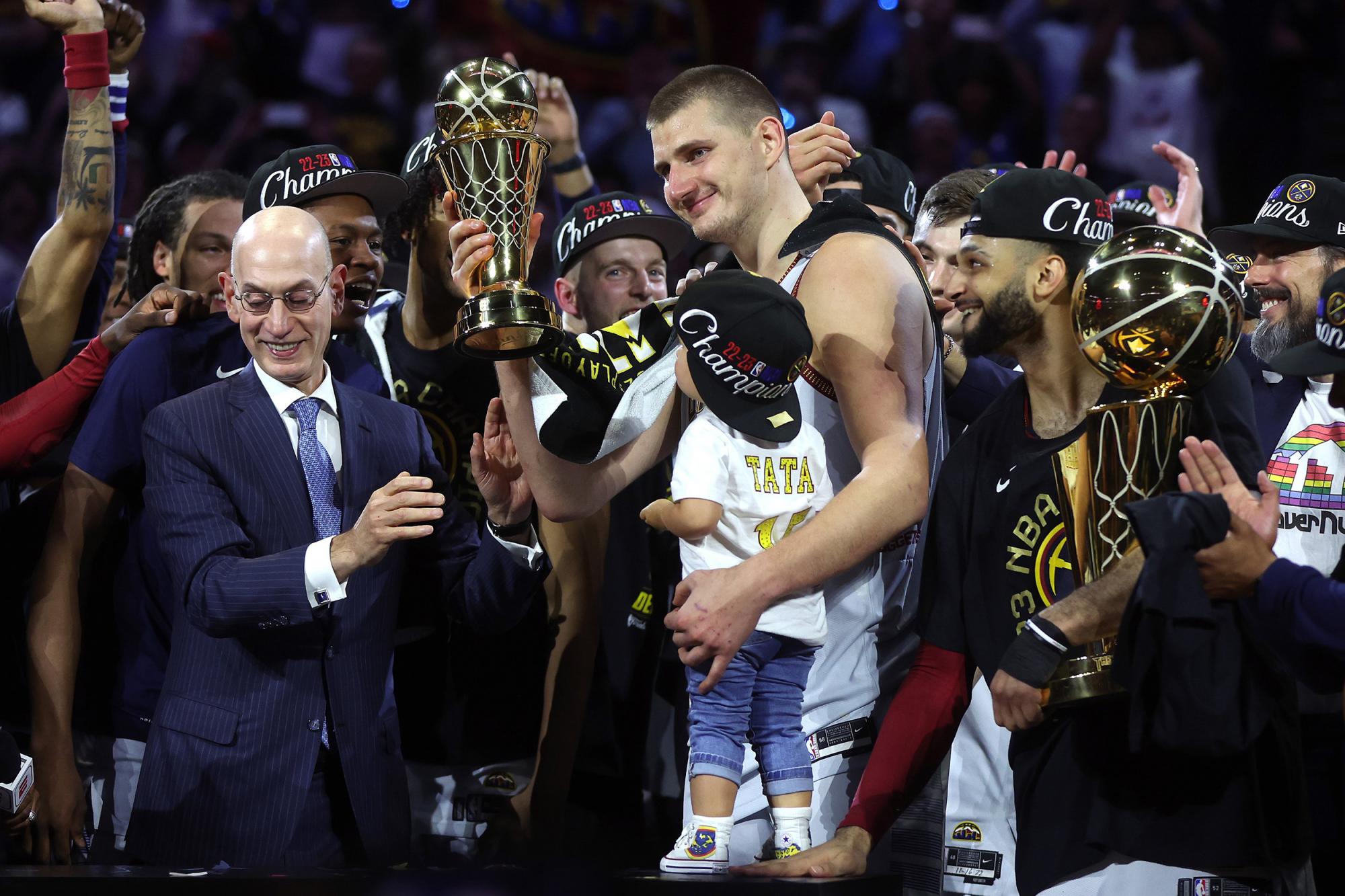 $!Nikola Jokic and the Denver Nuggets win the NBA Championship.