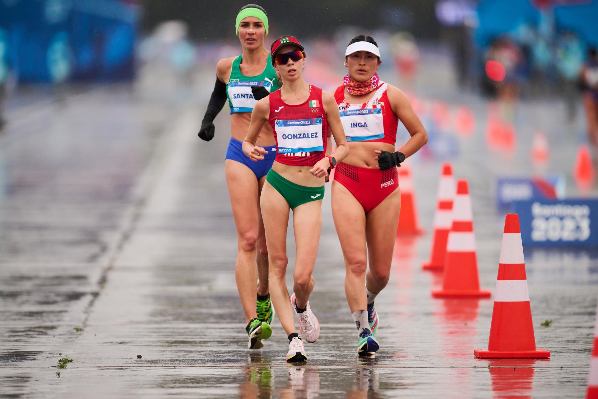 $!Durante la competencia de Atletismo Final de 20km Marcha Femenina de los XIX Juegos Panamericanos Santiago de Chile 2023.