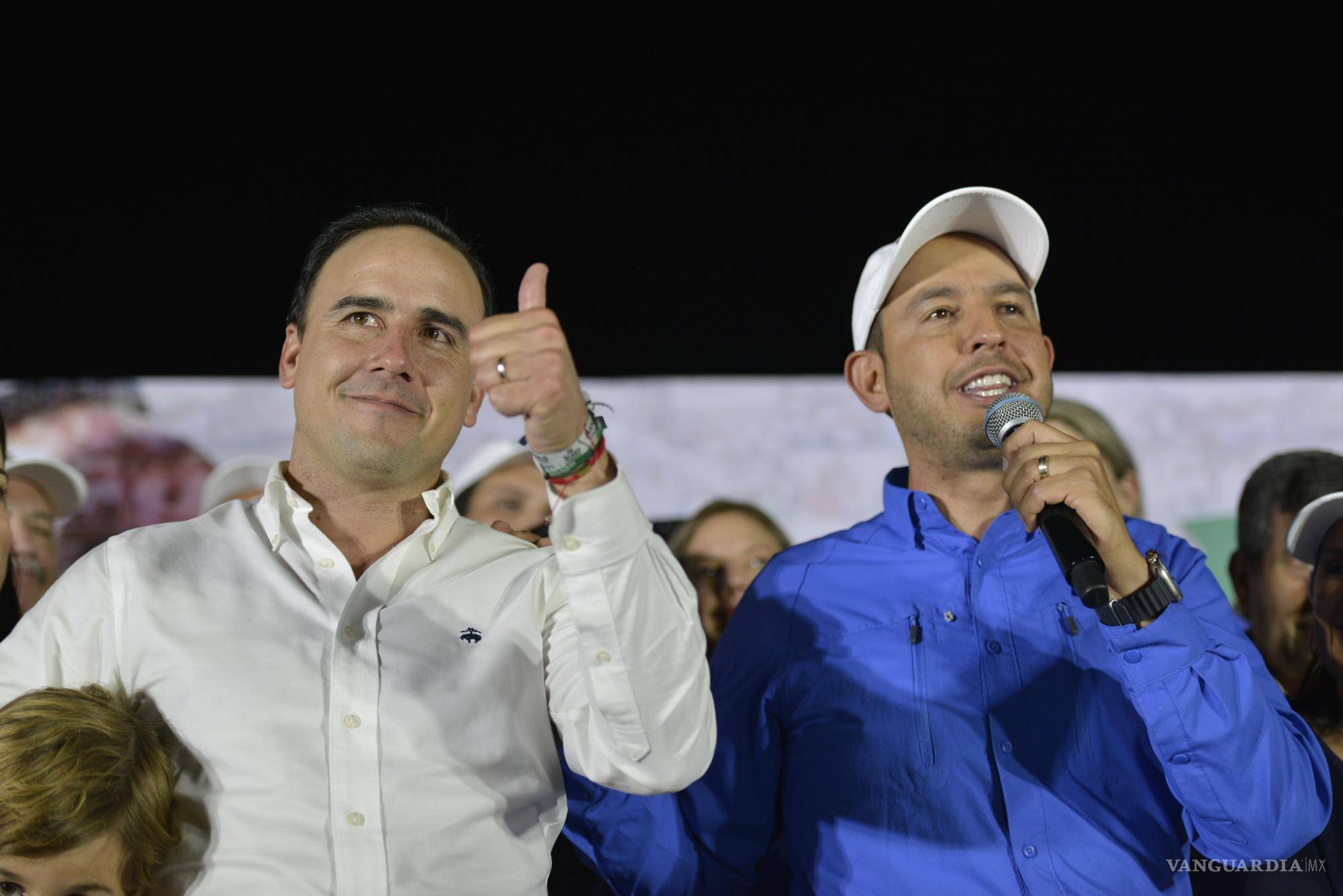 $!Marko Cortés felicitó a su candidato y apuntó a la elección presidencial del 2024 declarando que la victoria de Jiménez Salinas “hoy le manda un fuerte mensaje a Palacio Nacional”.