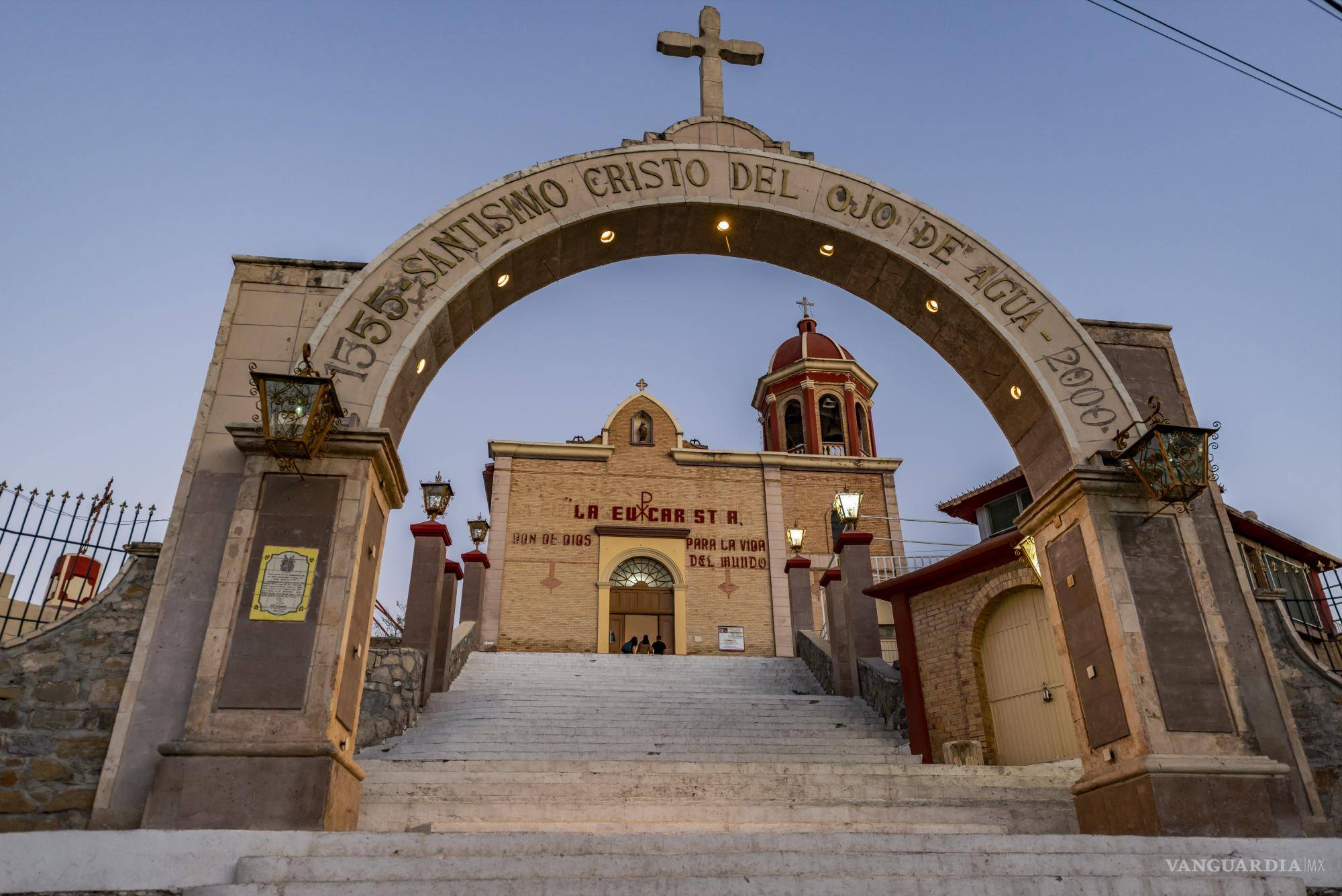 $!Entrada principal de la parroquia del Ojo de Agua.