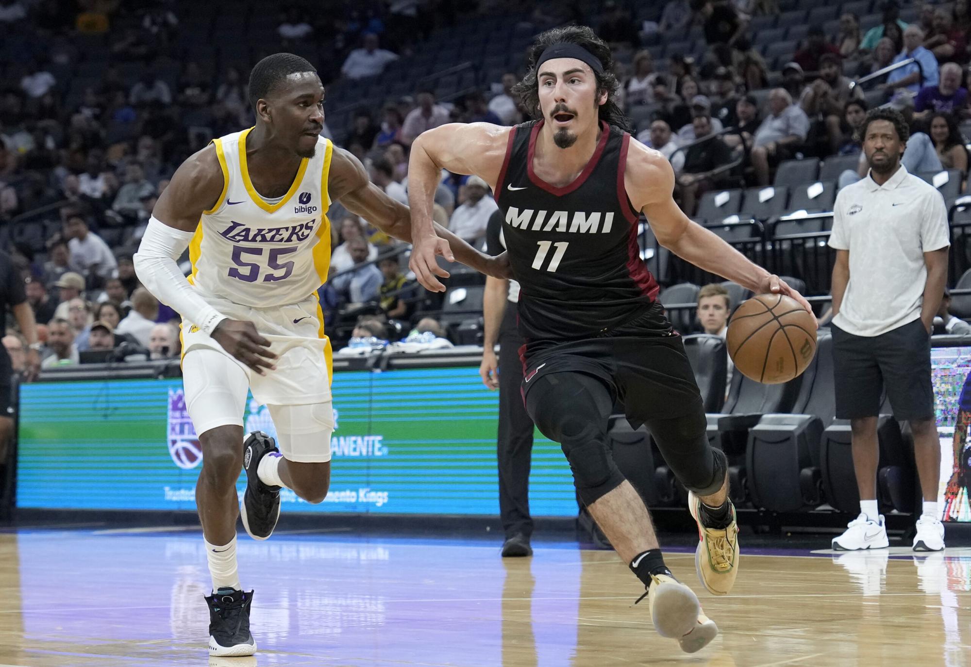 $!Jaime Jaquez Jr. has already been playing in the NBA during the Heat's preseason.