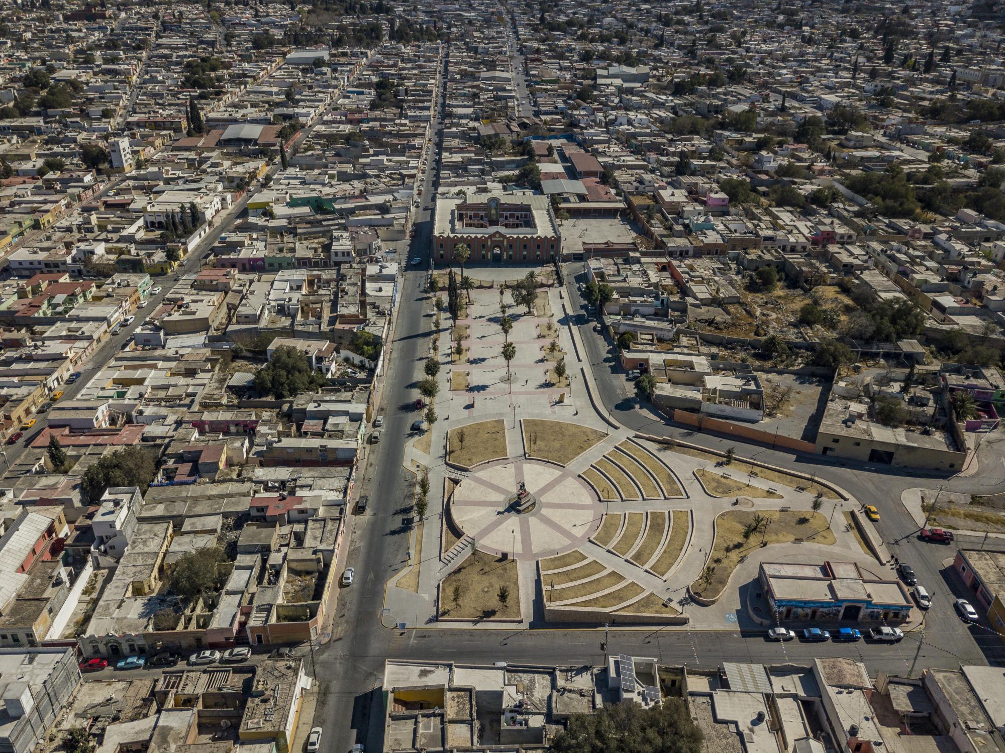 $!Vista aérea actual de la Plaza Coahuila.