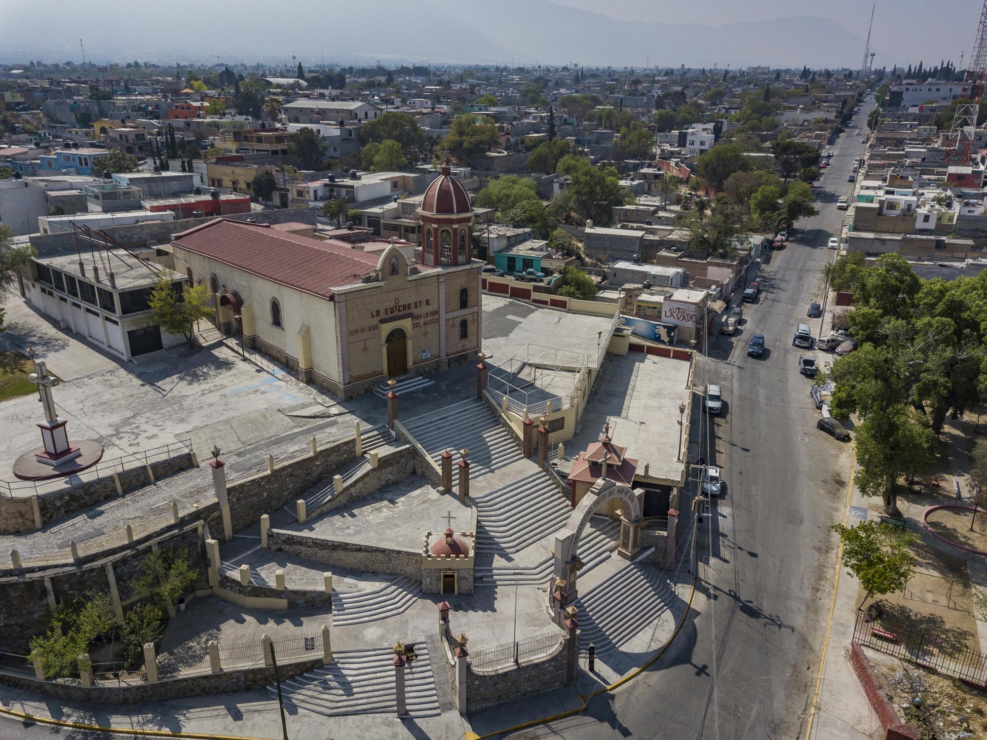 $!Vista actual de la parroquia del barrio del Ojo de Agua, en la Zona Centro.