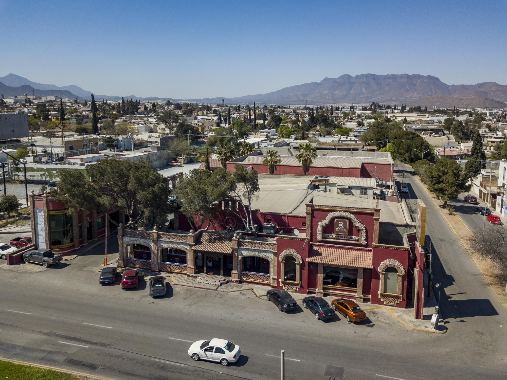 $!Vista aérea actual del restaurante ubicado en la Zona Norte de Saltillo.