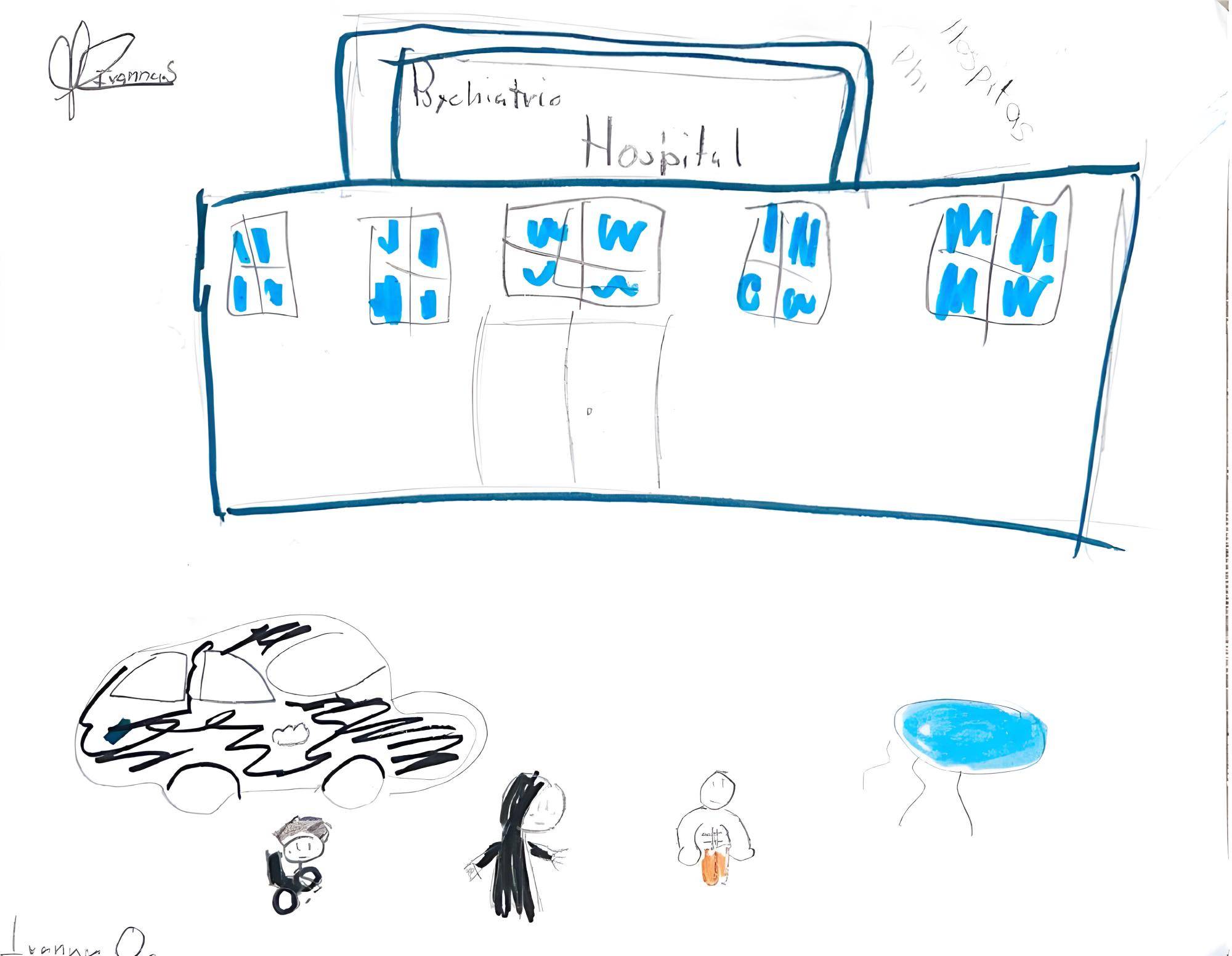 $!Ivanna puso a todos sus personajes en una sola toma: Tom, el Huesos de Cristal y el Capucha negra. De fondo vemos el hospital psiquiátrico donde ocurre la acción.