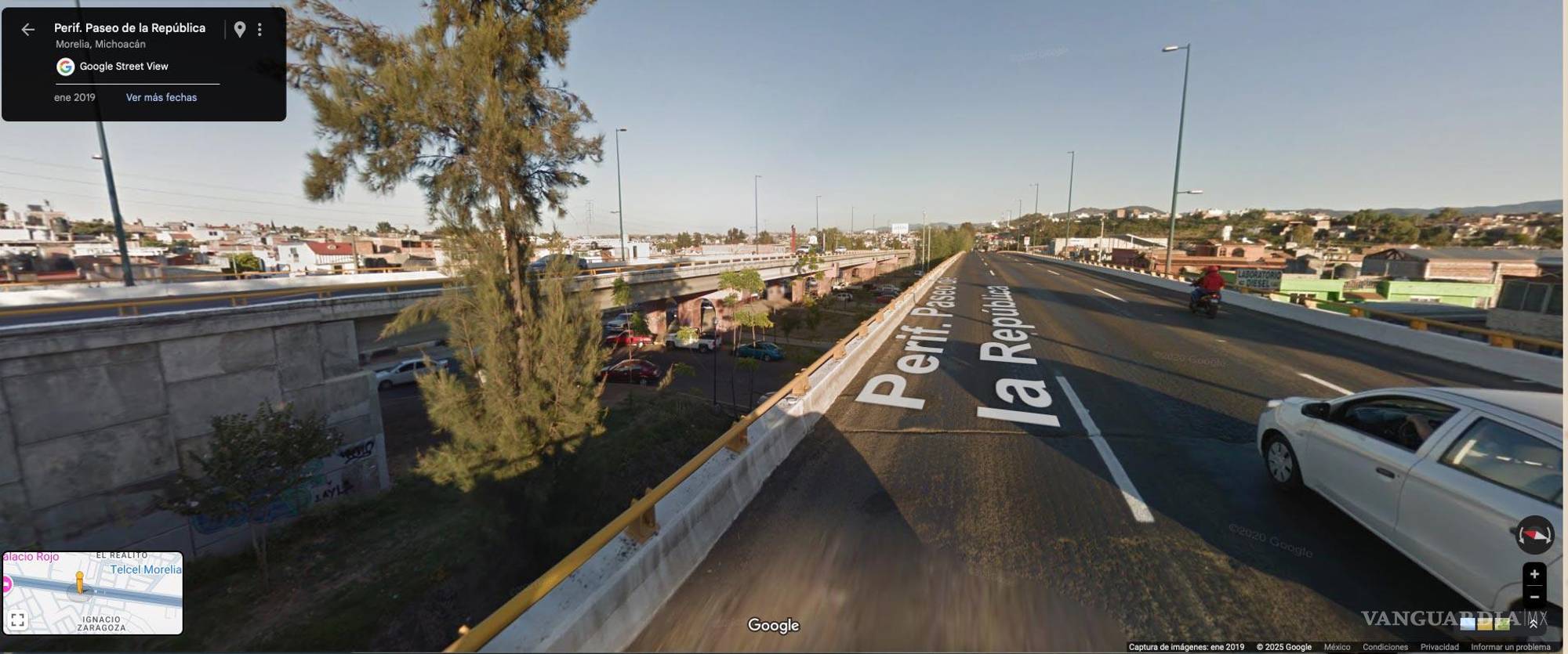 $!Así se observa el desgaste en los tramos del Libramiento Norte construidos por Saro Infraestructura. | Imágenes: Google Maps