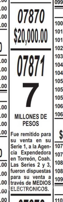 $!¡Cae el Premio Mayor de la Lotería Nacional en Torreón, Coahuila!