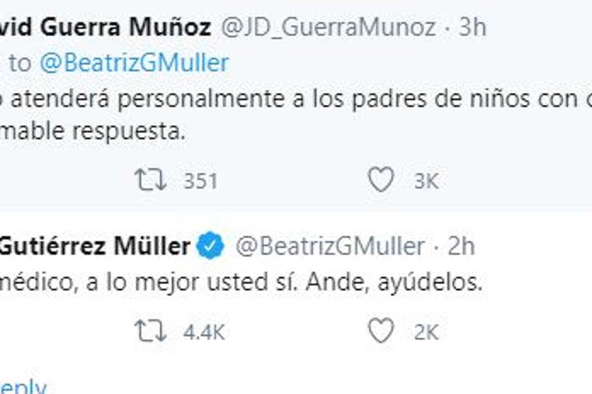 'No soy médico': así respondió Beatriz Gutiérrez al ser cuestionada por la atención a padres de niños con cáncer