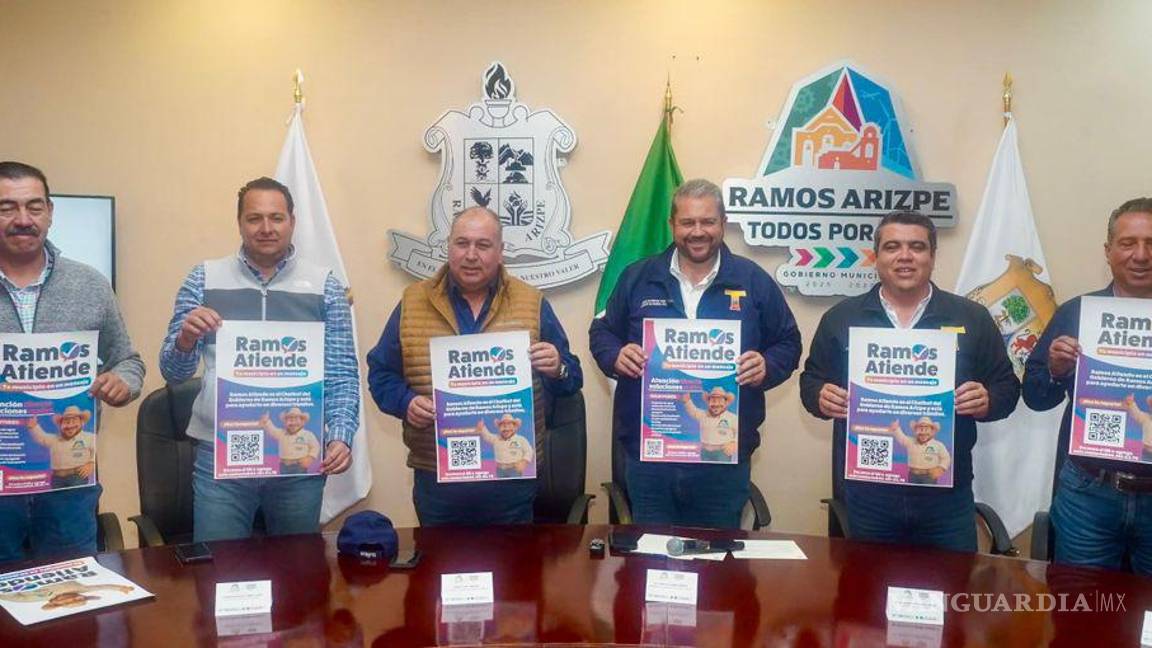 $!El alcalde Tomás Gutiérrez presentó el asistente virtual “Ramos Atiende”, una herramienta digital que busca mejorar la atención de los servicios públicos en Ramos Arizpe.
