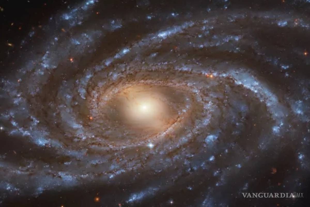 Impresionante imagen del Hubble que muestra una gran galaxia llena de estrellas azules