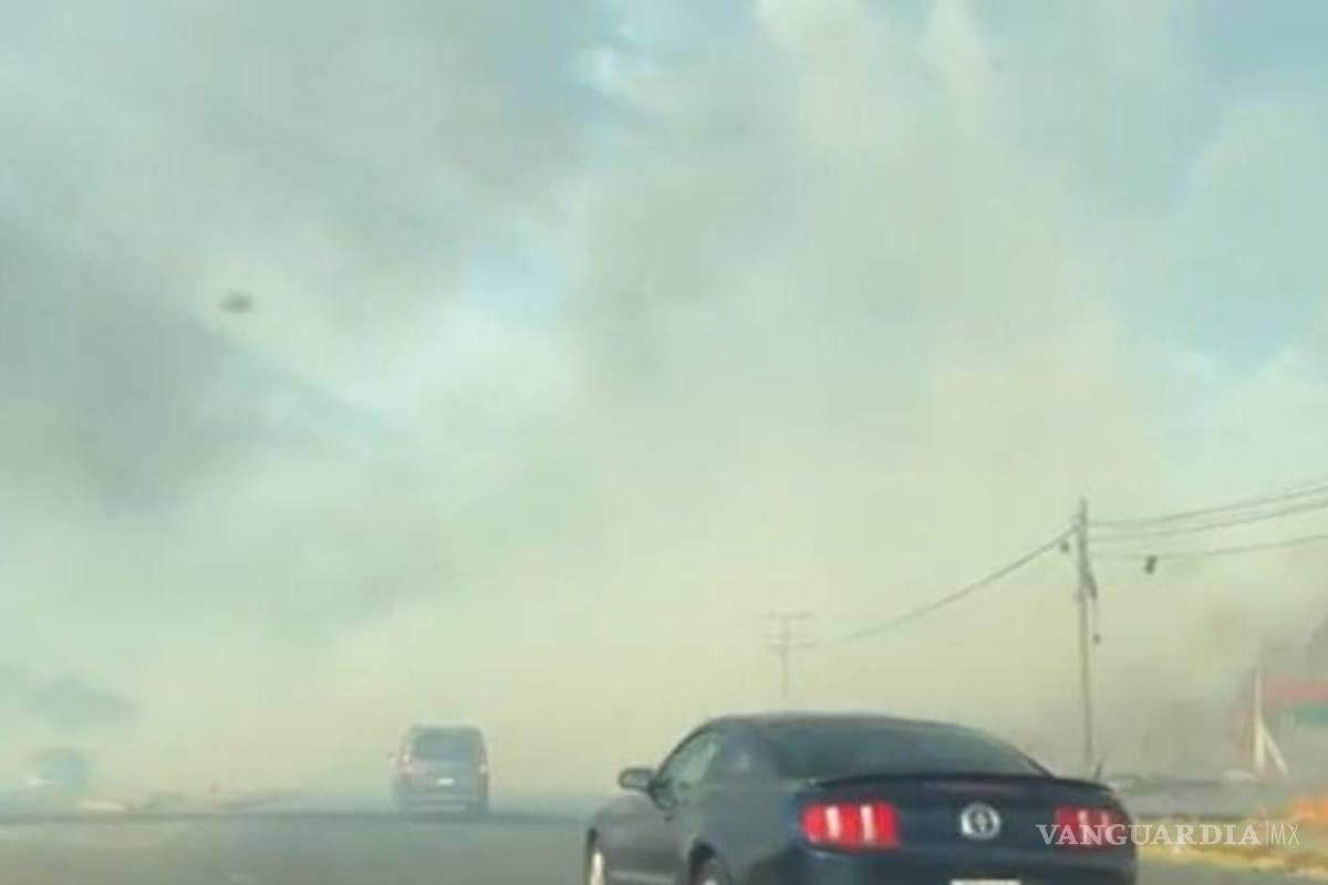 Incendio de maleza moviliza a autoridades, en Saltillo; detienen a dos