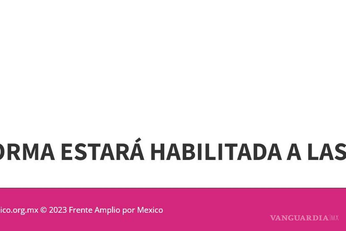 ¡No funciona! Registra fallas la plataforma para apoyar a aspirante del Frente Amplio por México