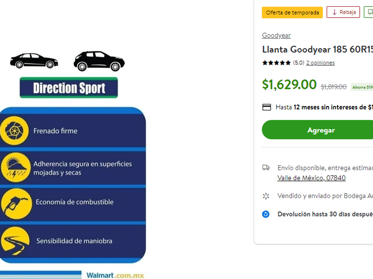 $!Goodyear, Continental, Yokohama... Estas son las mejores promociones de llantas que tiene Bodega Aurrera durante ‘El Gran Remate’