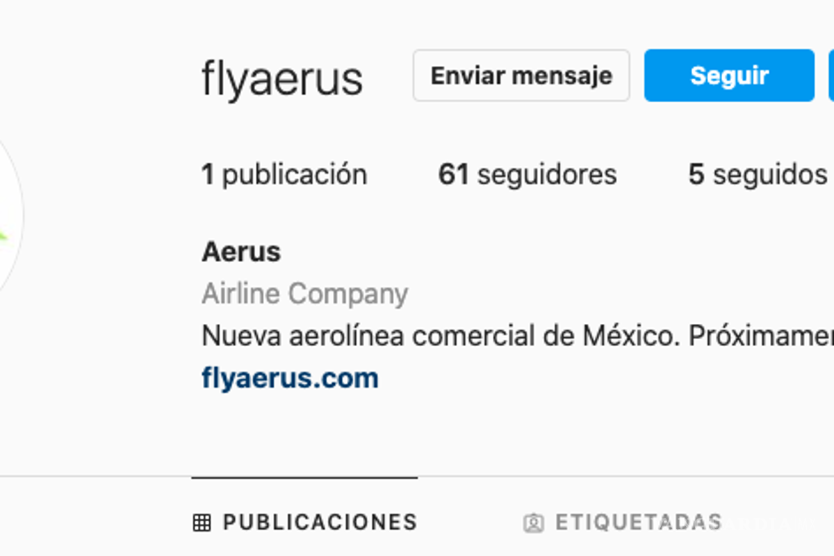 $!Página de Aerus en Instagram.