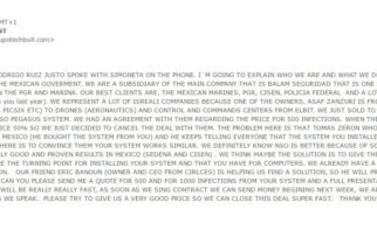 $!Correos revelan cómo vendieron Pegasus al gobierno de Peña Nieto