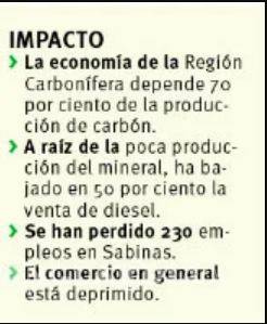 $!En Coahuila se suma Canaco a exigencia para reactivar venta de carbón en Sabinas