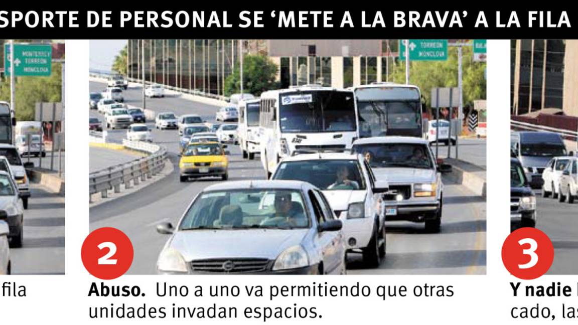 $!Rebasados bulevares en Saltillo: ‘Atora’ tráfico vial el transporte de personal