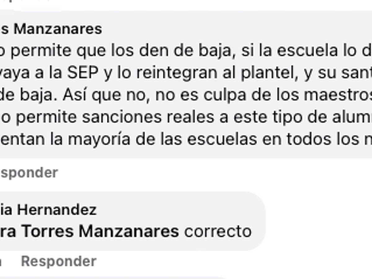 $!Una madre expone la perspectiva sobre el incidente, señalando la intervención de la Secretaría de Educación Pública y su impacto en el presunto caso de amenazas.
