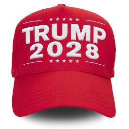 Las Trump Stores ya comercializan gorros, camisetas y vasos con el lema “Trump 2028”, promocionando así un tercer mandato presidencial que está prohibido por la Constitución.