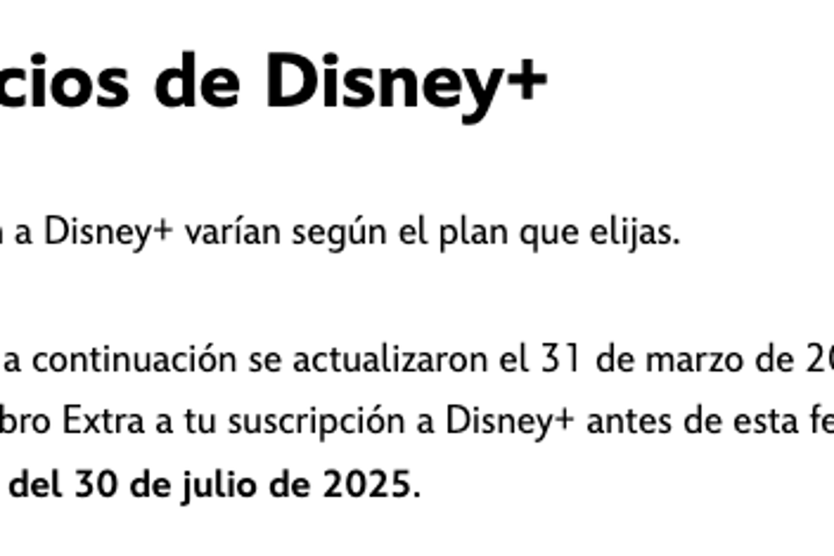 $!Aumentan precios de Disney+ a partir de julio 2025: ¿Para quiénes aplica y cuáles son los nuevos costos?