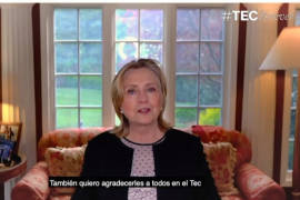 Envía Hillary mensaje a graduados del Tec de Monterrey