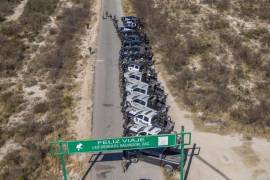 Impresionante despliegue de seguridad fue realizado este domingo en brechas y caminos colindantes con Zacatecas.