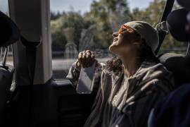 Emily Damari en Londres el 9 de mayo de 2025, durante su primer viaje al extranjero tras su liberación por militantes de Hamás. Tras casi 500 días de cautiverio en Gaza.