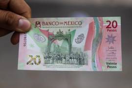 El nuevo billete de 20 pesos que forma parte de los actos conmemorativos de los 200 años de la consumación de la Independencia de México.
