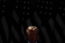 El presidente de Estados Unidos, Donald Trump, habla durante un evento de regreso a clases en la Casa Blanca, en Washington.