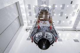 El Telescopio Espacial Nancy Grace Roman en la Instalación de Servicio de Cargas Útiles Peligrosas del Centro Espacial Kennedy de la NASA, el 26 de julio de 2026, en Florida (Estados Unidos).