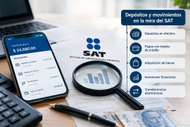 Las instituciones del sistema financiero deben informar al SAT sobre los depósitos en efectivo.