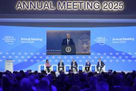 El presidente de Estados Unidos participó vía remota en el Foro Económico Mundial de Davos.