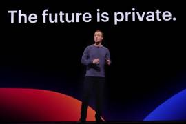 El fundador, presidente y director ejecutivo, Mark Zuckerberg, mientras habla durante la inauguración de la Conferencia Oculus Connect del 2019 en San José, California.