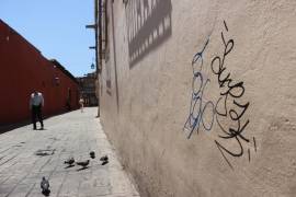 'Estudiantes'; autores del graffiti en el centro de Saltillo