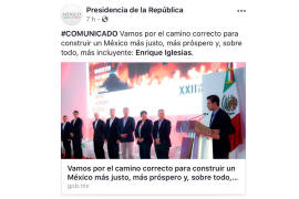 ¿Enrique Iglesias Presidente de México?, se equivocan en Facebook de Presidencia