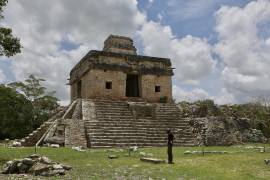 Vista de la zona arqueológica Dzibilchaltun, el 29 de julio de 2022 en el ejido de Chablekal, estado de Yucatán (México).