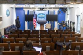 Una vista de la Sala de Ruedas de Prensa James S. Brady en la Casa Blanca, en Washington D. C., el 21 de octubre de 2026.