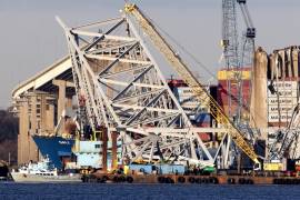 Un buque de las compañías Grace Ocean Private Limited y Synergy Marine PTE LTD impactó contra el puente Francis Scott Bridge en Baltimore a finales de marzo.